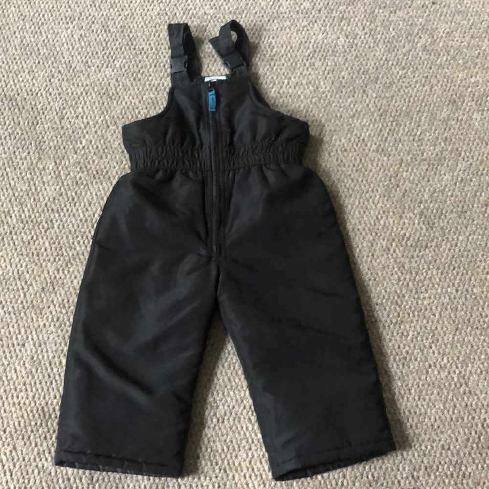 Black bib snow pants